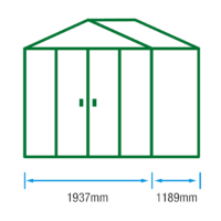 6ft (W) x 4ft (D) Metal Shed