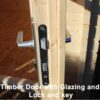Door with lock and key