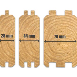 Log Cabin Wall Profiles 28mm, 44mm and 70mm