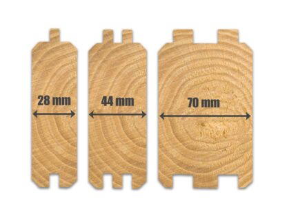 Log Cabin Wall Profiles 28mm, 44mm and 70mm