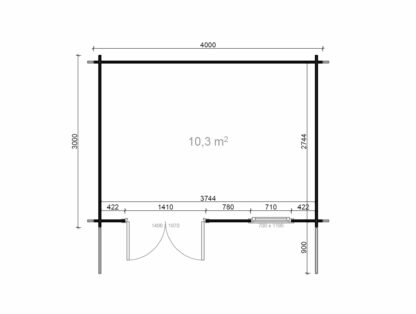 Canterbury Log Cabin Floor Plan