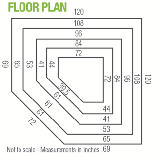 Corner Pent Summerhouse Floorplan
