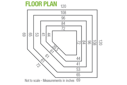 Corner Pent Summerhouse Floorplan