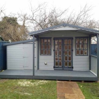 Log Cabin Side Store Shed