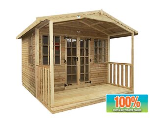 Loglap Cabin Summerhouse with Veranda