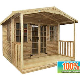 Loglap Cabin Summerhouse with Veranda