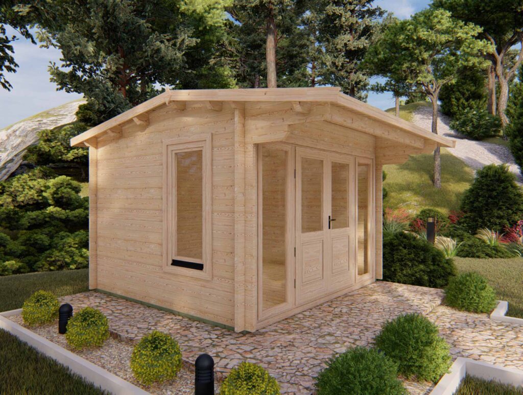Milton Keynes Log Cabin 3.5m x 3m Skinners Sheds