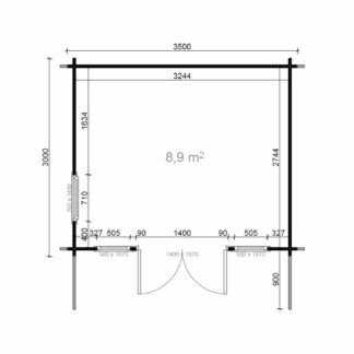 Paddock Wood Log Cabin Floor Plan