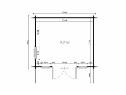 Paddock Wood Log Cabin Floor Plan