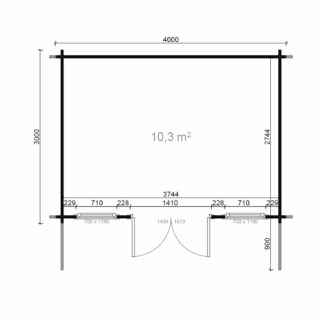 Ramsgate Log Cabin Floor Plan