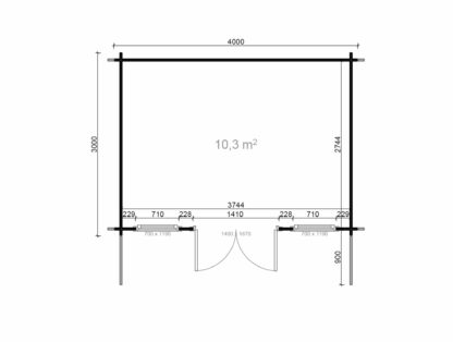 Ramsgate Log Cabin Floor Plan