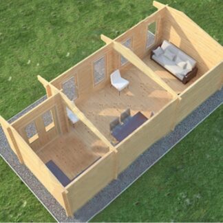 Reading Log Cabin Top Side View