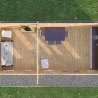 Aldershot Log Cabin Top View Aldershot Log Cabin Top View