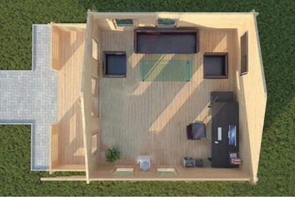 Burgess Hill Log Cabin Top View