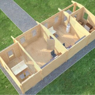 Dorking Log Cabin Top Side View