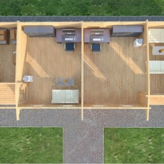 Dorking Log Cabin Top View