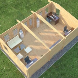 Epsom Log Cabin Top Side View