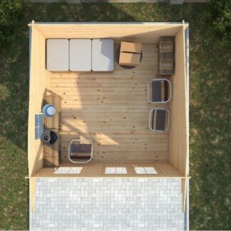 Folkestone Log Cabin Top View