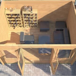 Northampton Log Cabin Top View