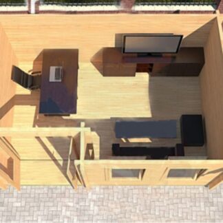 Shrewsbury Log Cabin Top View