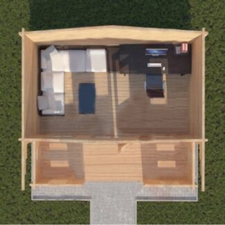 West Tarring Log Cabin Top View
