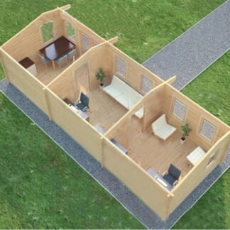 Weybridge Log Cabin Top Side View