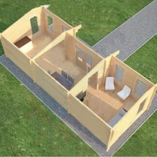 Woking Log Cabin Top Side View