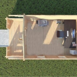Woodmancote Log Cabin Top View