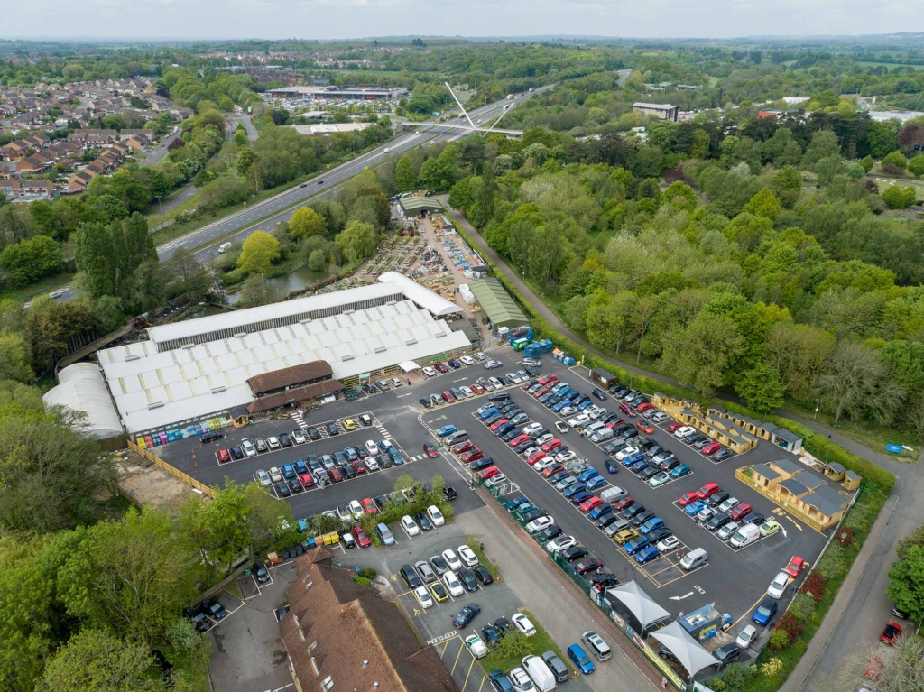 Aerial photograph of our Ashford show site