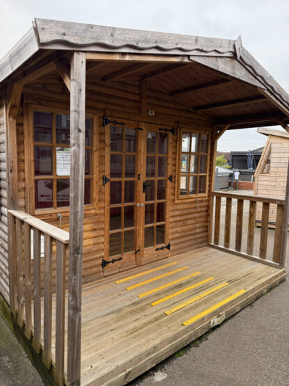 10 x 8 Loglap Cabin With Veranda (Ex Display) - Image 2