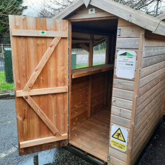 4 X 6 Apex Shed with Log Store