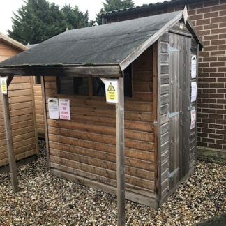 4x6 apex shed + log store 4