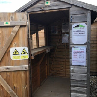 4x6 Apex Shed with Log Store External 3