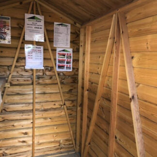 4x6 Apex Shed with Log Store Internal 1