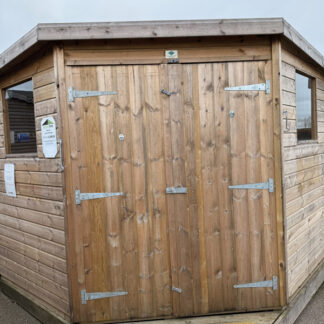 8x8 corner pent shed ext