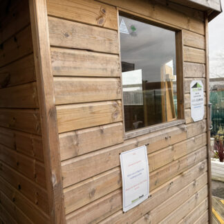 8x8 corner pent shed ext 2