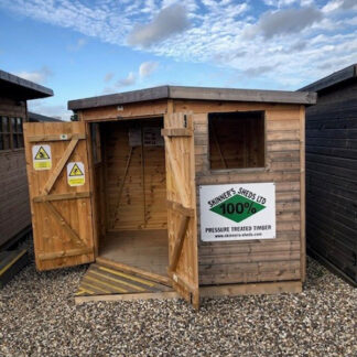 8x8 Corner Pent Shed External 2