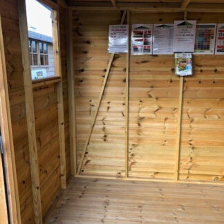 8x8 Corner Pent Shed Internal 1