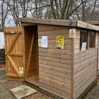 FRE REVERSE PENT SHED 6X6 ext open door