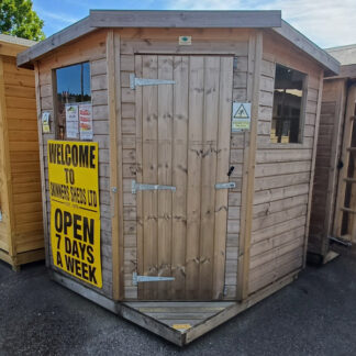 6x6 Corner Pent Shed External 1