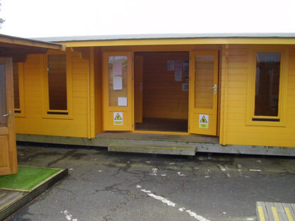 9m x 3.5m Woking Untreated Interlocking Log Cabin (44mm Walls) (Ex Display) - Image 3