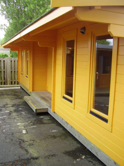 9m x 3.5m Woking Untreated Interlocking Log Cabin (44mm Walls) (Ex Display)