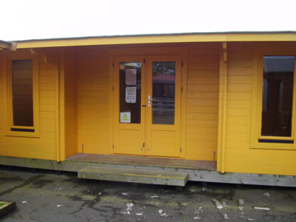 9m x 3.5m Woking Untreated Interlocking Log Cabin (44mm Walls) (Ex Display) - Image 2