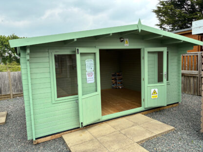 5M x 3.8M Untreated Interlocking Olympian Gold Log Cabin (40mm Value Deluxe) (Ex Display) - Image 2