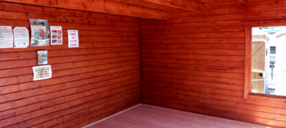 5.3M x 4M Untreated Interlocking Clockhouse/New Pavilion Log Cabin (40mm Walls - Value Deluxe) (Ex Display) - Image 5