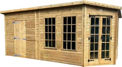 Corner Pent Summerhouse with Storage